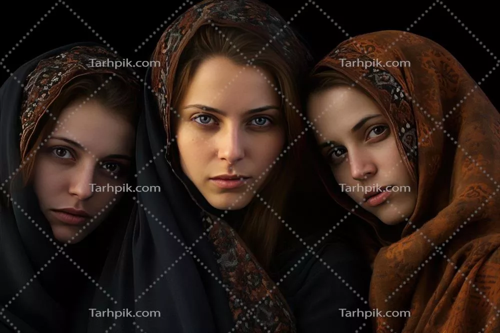 عکس گروهی از زنان مسلمان توانمند با استفاده از هوش مصنوعی