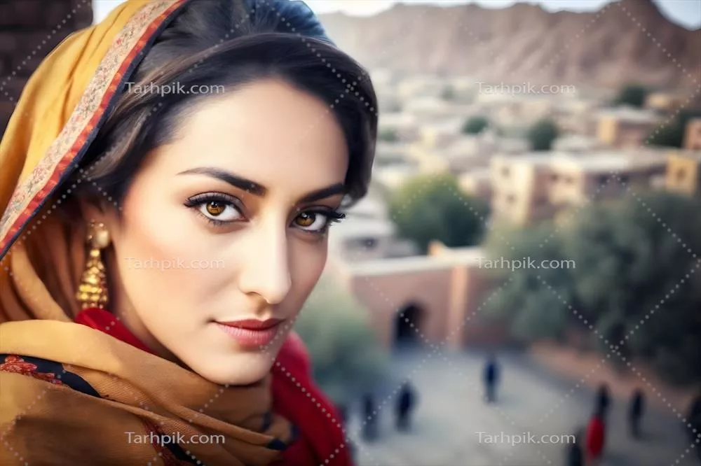 عکس پرتره ای زیبا از یک زن ایرانی با استفاده از شبکه های عصبی