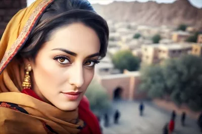 عکس پرتره ای زیبا از یک زن ایرانی با استفاده از شبکه های عصبی