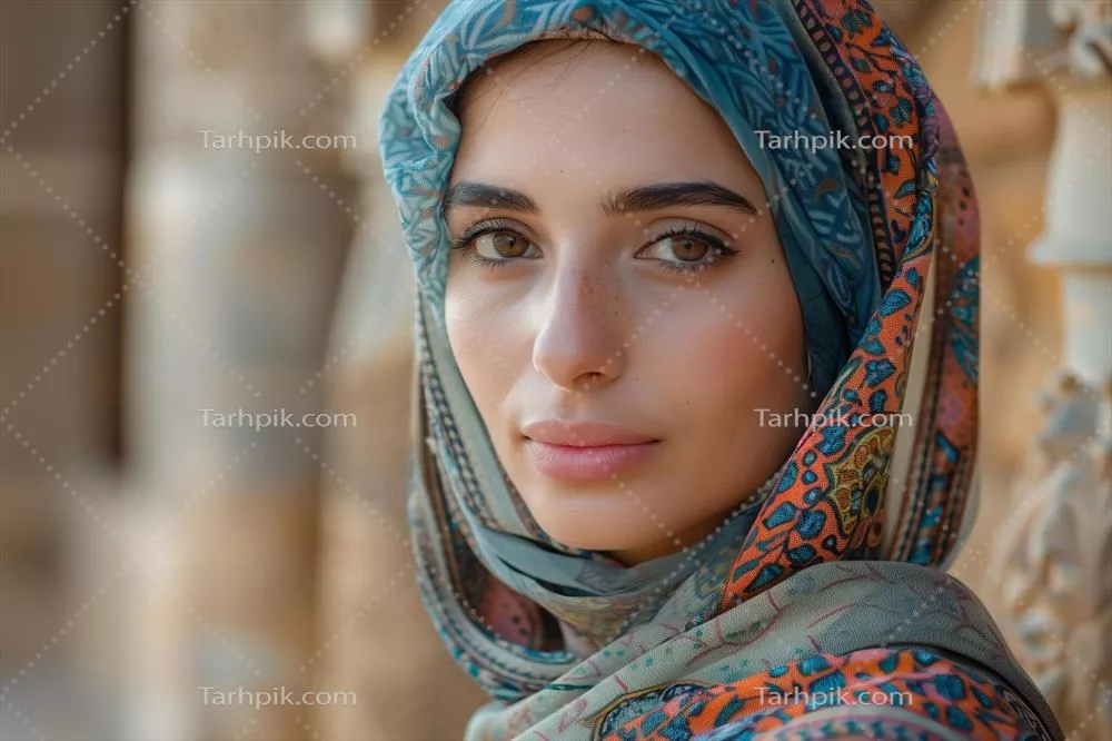 عکس زنی زیبا با حجاب، نماد فرهنگ و زیبایی ایرانی