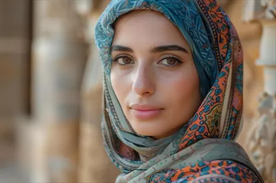 عکس زنی زیبا با حجاب، نماد فرهنگ و زیبایی ایرانی