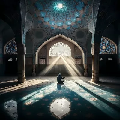 عکس نماز خواندن در مسجد: لحظه ای معنوی و روحانی در زندگی