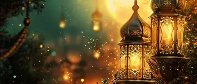 عکس پس زمینه لوکس و سه بعدی فانوس اسلامی برای جشن های رمضان و عید فطر
