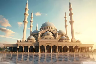 عکس معماری شگفت انگیز مساجد در فضایی معنوی و روحانی ماه رمضان