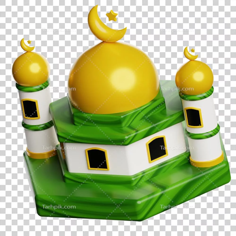 عکس دوربری تصویری زیبا از نماد ماه رمضان با طراحی سه بعدی و جذاب
