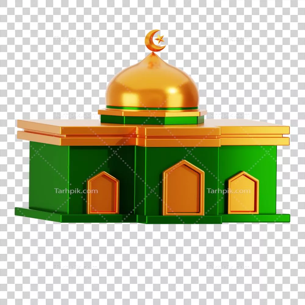 عکس دوربری آیکون سه بعدی مسجد با طراحی زیبا و جذاب برای استفاده در پروژه ها