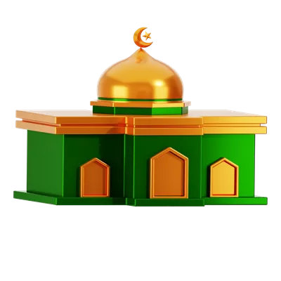 عکس دوربری آیکون سه بعدی مسجد با طراحی زیبا و جذاب برای استفاده در پروژه ها