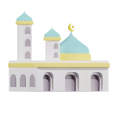 عکس دوربری تصاویر سه بعدی زیبا از مساجد در ماه رمضان برای استفاده در طراحی