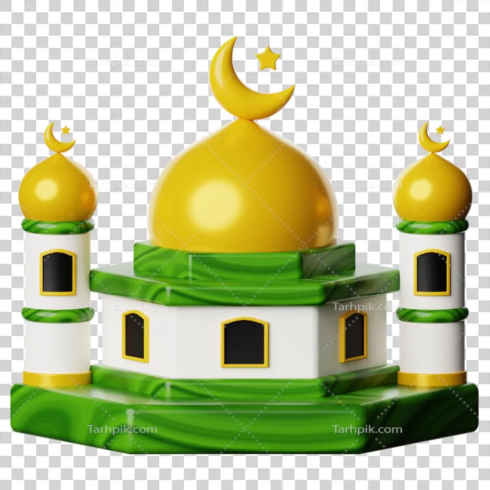 عکس دوربری تصویری زیبا از نماد ماه رمضان با طراحی سه بعدی و جذاب