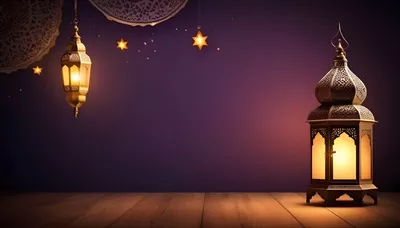 عکس پس زمینه لوکس اسلامی برای ماه رمضان با طراحی هوش مصنوعی