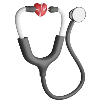 عکس دوربری تصویری زیبا از طراحی مسطح قلب و گوشی پزشکی برای مفاهیم سلامت