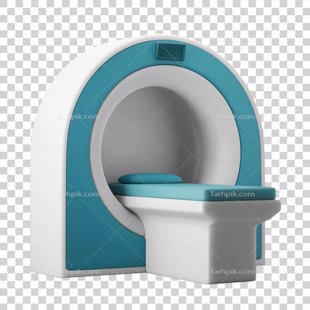 عکس دوربری تصویری سه بعدی از واحد اسکن تشخیصی MRI برای نمایش عملکرد آن