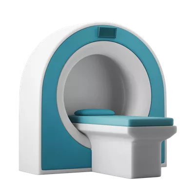 عکس دوربری تصویری سه بعدی از واحد اسکن تشخیصی MRI برای نمایش عملکرد آن