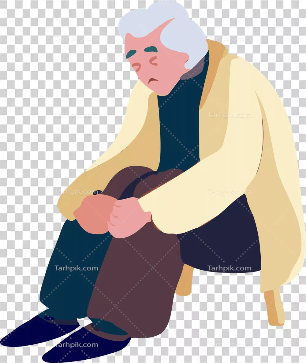 عکس دوربری تصویری از یک پیرمرد تنها در دنیای مدرن و احساساتش