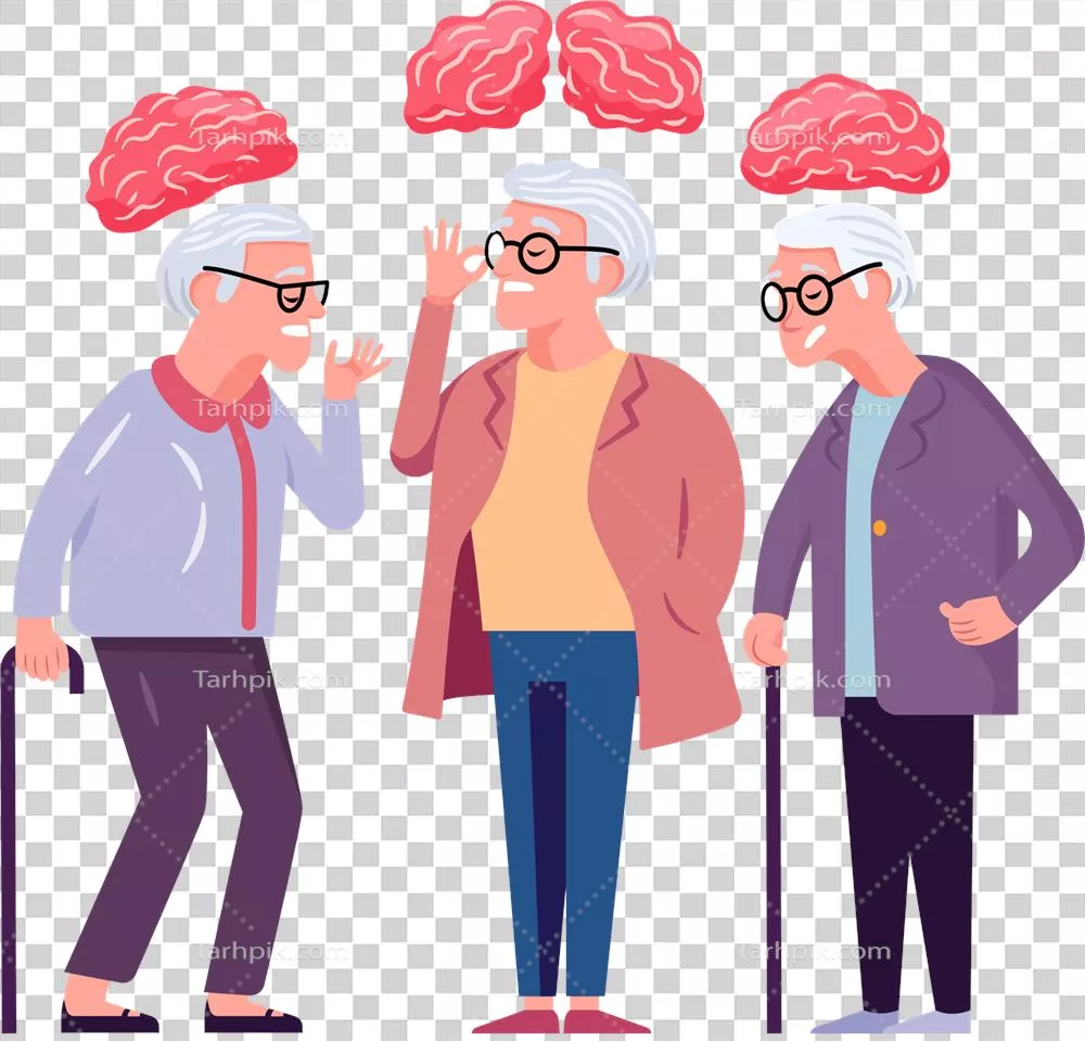 عکس دوربری تصویری جذاب از یک زن سالخورده با مشکلات حافظه و ذهنی