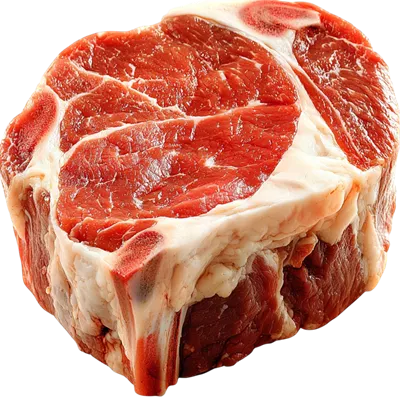 عکس دوربری استیک خام ضخیم با چربی مرمری و ظاهری آبدار و خوشمزه