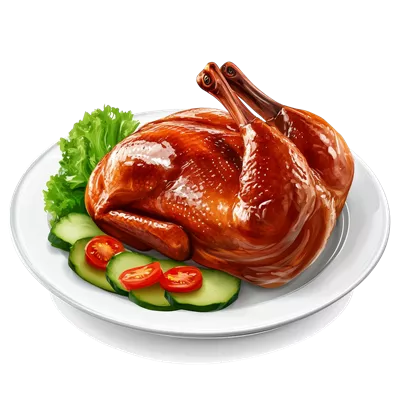 عکس دوربری غذای لذیذ: جوجه پکن با سبزیجات تازه و طعم های سنتی چینی