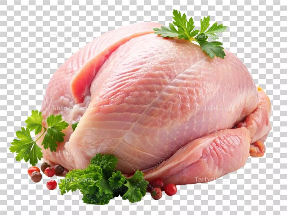 عکس دوربری گوشت تازه و خام با کیفیت بالا و واقع گرایانه در پس زمینه شفاف