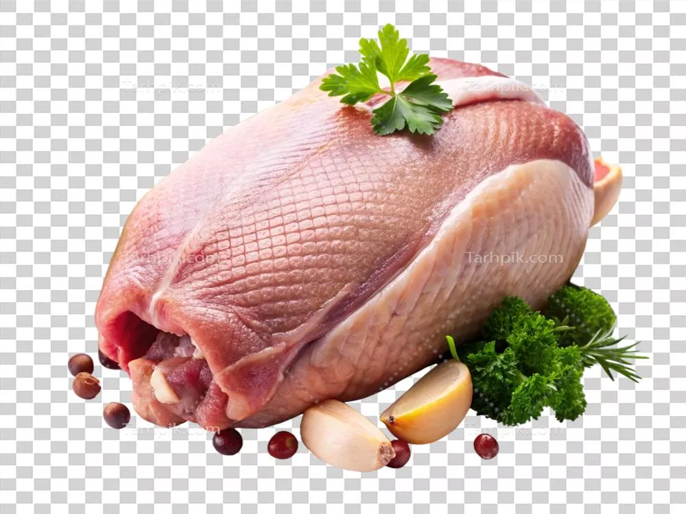 عکس دوربری گوشت تازه و خام با کیفیت بالا و واقع گرایانه در پس زمینه شفاف