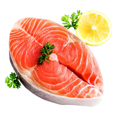 عکس دوربری فیله سالمون تازه با لیمو و جعفری: طعمی بی نظیر و سالم