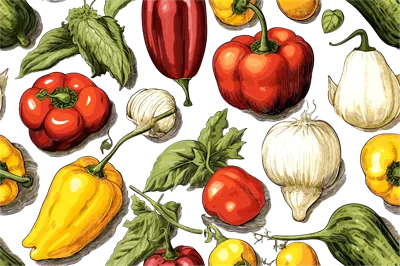 عکس دوربری پس زمینه ای حرفه ای با طراحی مواد بسته بندی الهام گرفته از سبزیجات