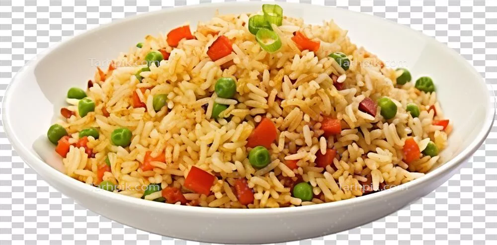 عکس دوربری طرز تهیه برنج سرخ شده با استفاده از هوش مصنوعی و طعم های متنوع