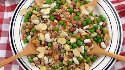 عکس غذاهای گیاهی سالم و خام با حبوبات برای یک زندگی بهتر