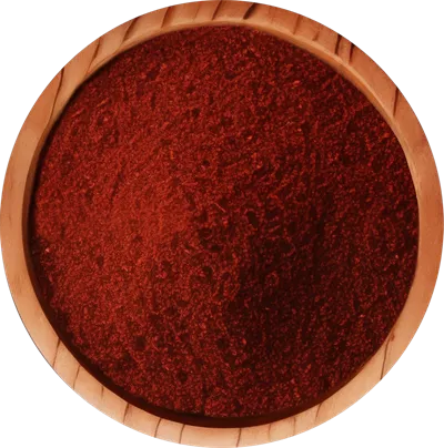 عکس دوربری پودر سماق: ادویه ای خوش طعم و معطر در کاسه چوبی