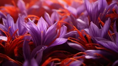 عکس تصویری زیبا از زعفران با پس زمینه ای سخت و جذاب
