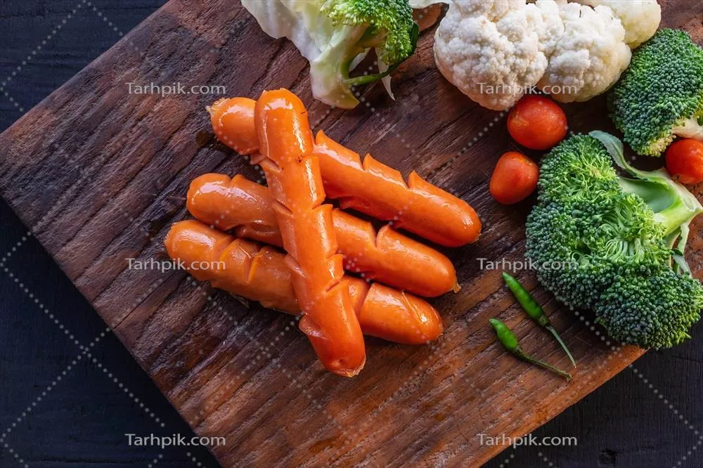 عکس طرز تهیه هات داگ با سبزیجات تازه و خوشمزه برای مهمانی ها