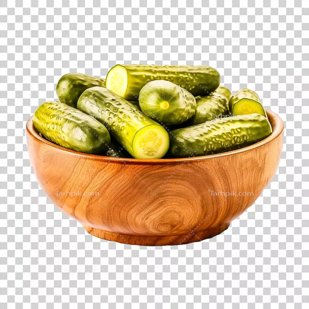 عکس دوربری ترکیب خیارشور و ترشی با نمک مخصوص برای طعم دهی به غذاها