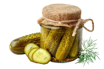 عکس دوربری ترکیب خوشمزه و ترد خیارشور با طعم دلپذیر در شیشه
