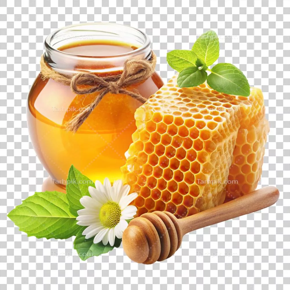 عکس دوربری مفاهیم واقعی عسل و کندوی عسل: زیبایی طبیعی و خواص شگفت انگیز