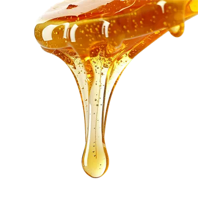 عکس دوربری عسل در حال چکیدن بر روی سطح شفاف با طراحی هوش مصنوعی
