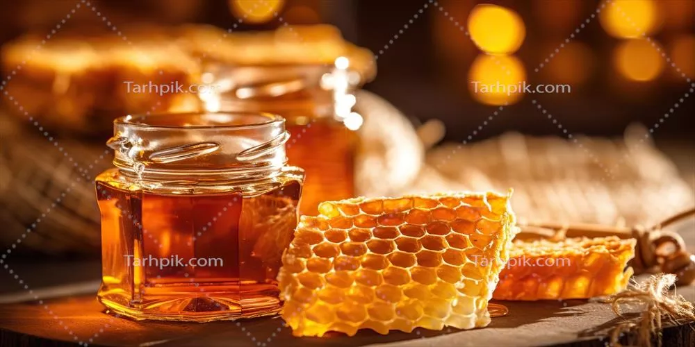 عکس عسل طبیعی در دل کویر: هنر گرافیکی با الهام از طبیعت و شیرینی