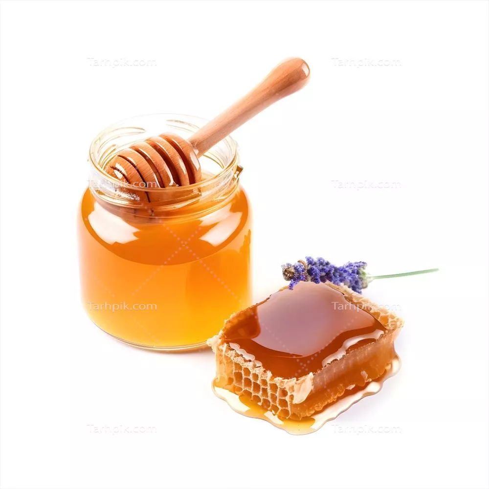عکس تصویری زیبا از گل ها و عسل در کنار هم با طراحی هوش مصنوعی