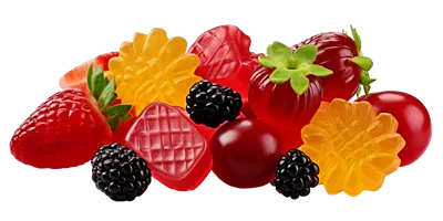 عکس دوربری مخلوط ژله ای میوه ای خوشمزه و رنگارنگ برای دسرهای خاص