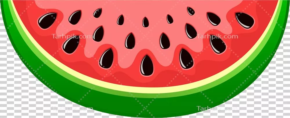 عکس دوربری طراحی و تصویرسازی خلاقانه از هندوانه با جزئیات زیبا و جذاب