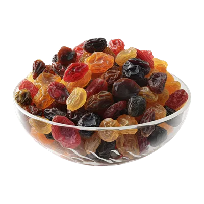 عکس دوربری تصویری زیبا از کشمش در غذاهای ایرانی با طراحی سه بعدی و کیفیت بالا