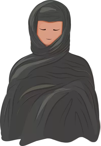 عکس دوربری زنی در حجاب، دختر عرب در اعتراضات ایرانی - تصویر نمادین
