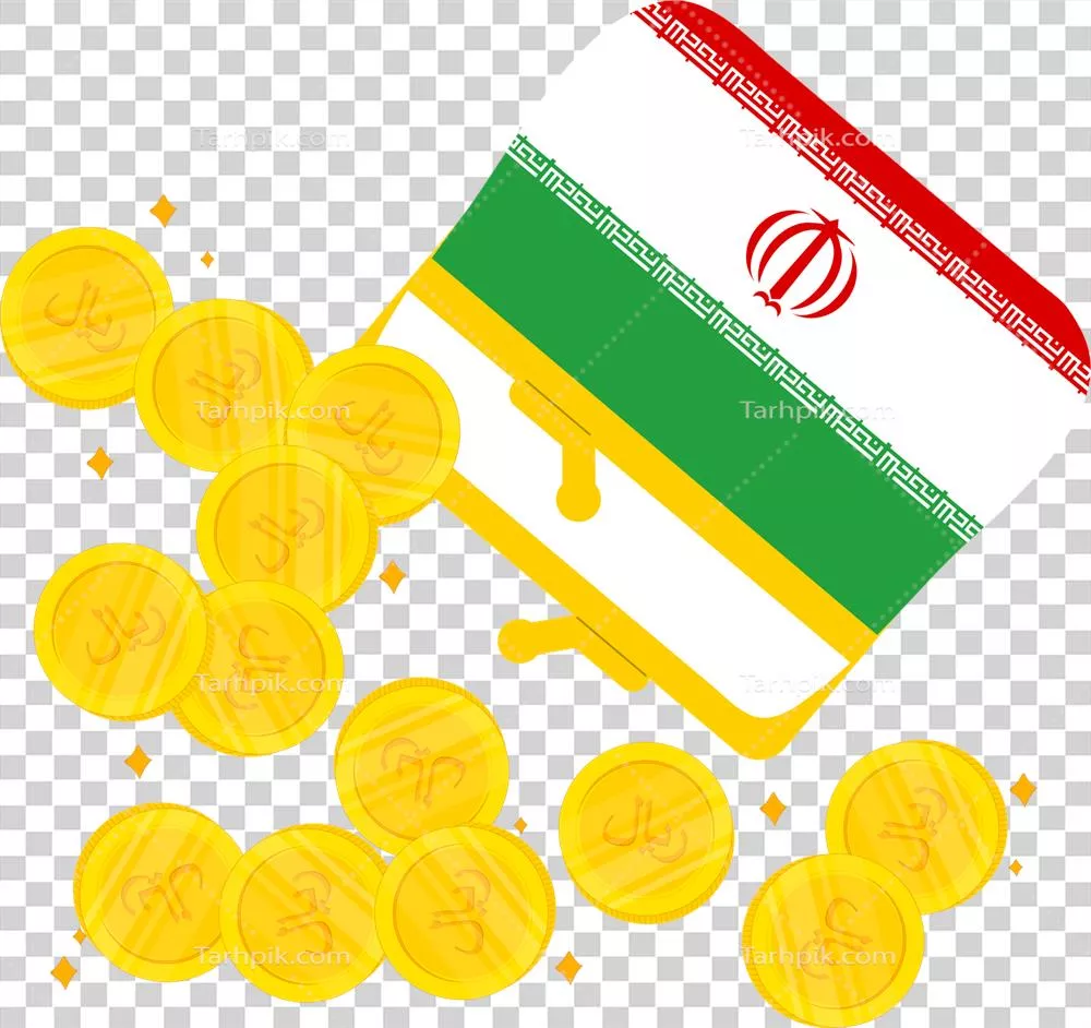 عکس دوربری پرچم ایران به صورت دست کشیده و طراحی شده با جزئیات زیبا
