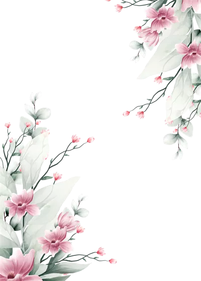 عکس دوربری قاب گل آبرنگی زیبا با فضای خالی برای متن و طراحی های خلاقانه