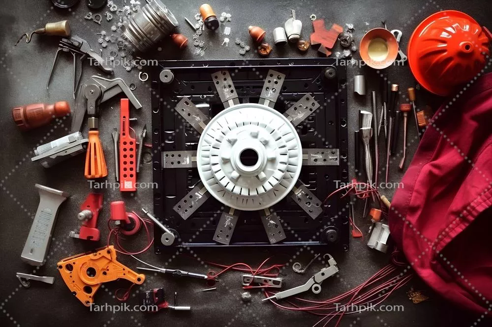 عکس تصویری از کارگران و تجهیزات صنعتی در حال فعالیت و همکاری