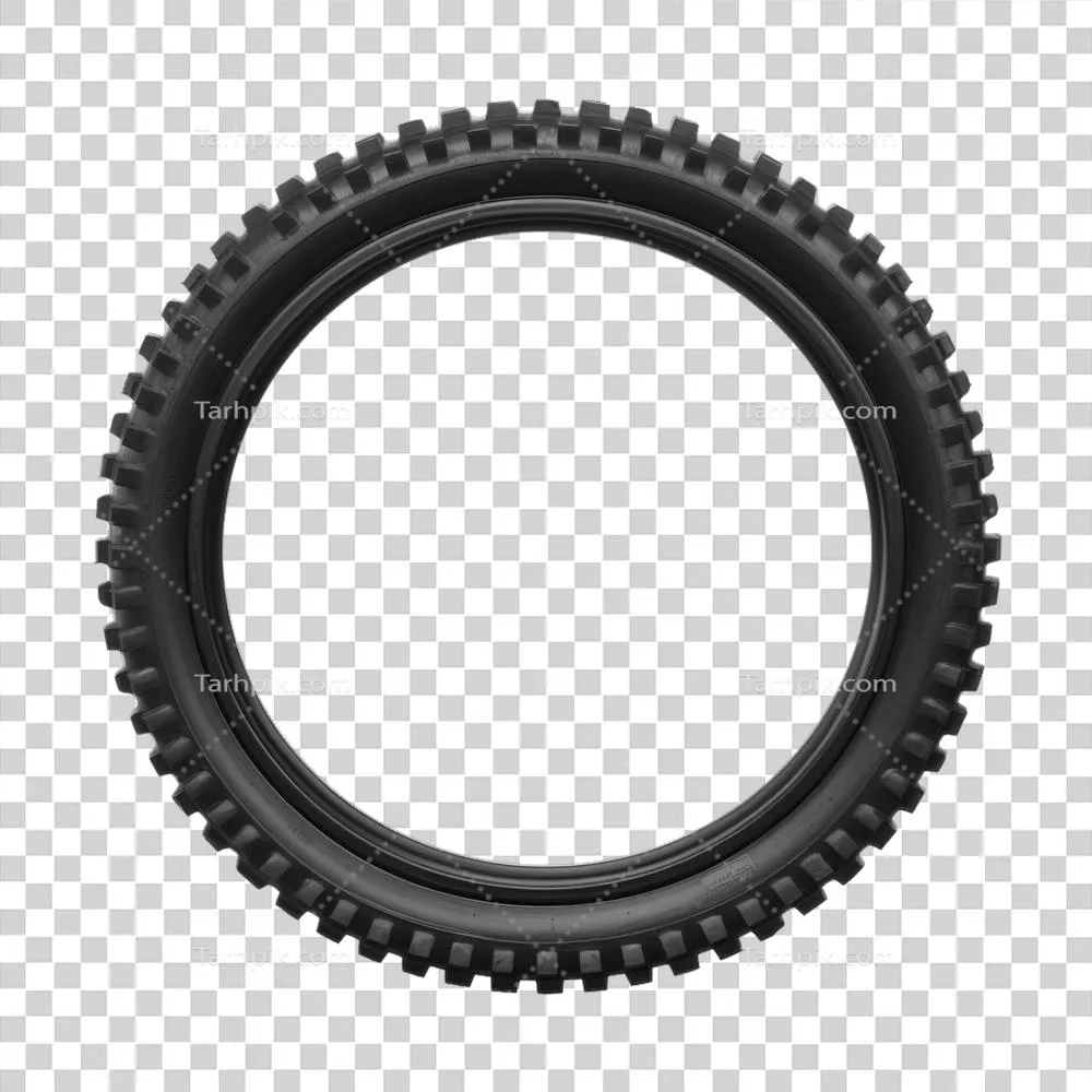 عکس دوربری تصویر باکیفیت از لاستیک موتور سیکلت یا BMX بر روی پس زمینه شفاف
