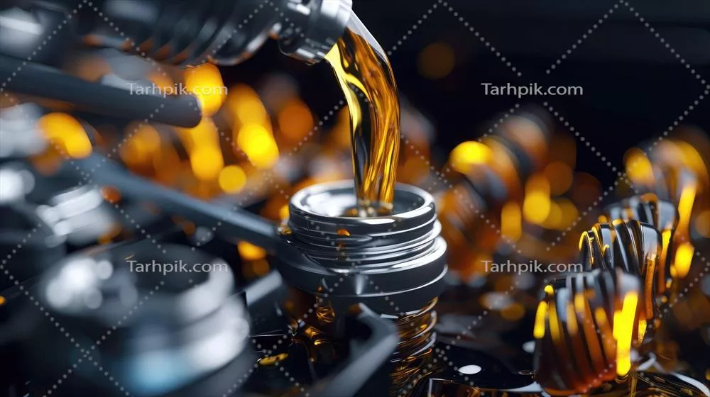 عکس تصویری از فرآیند سوخت گیری و ریختن روغن با کیفیت به موتور خودرو