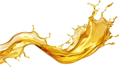 عکس دوربری نمایش جذاب و خیره کننده از مایع طلایی در حال حرکت