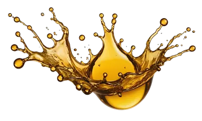 عکس دوربری تصویر برش خورده از قطرات مایع روغن با کیفیت بالا و شفاف