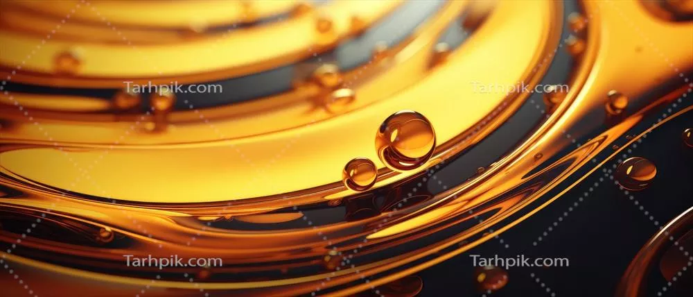 عکس یک چرخش زیبا از رنگ های عمیق و نازک با حباب طلایی در مرکز