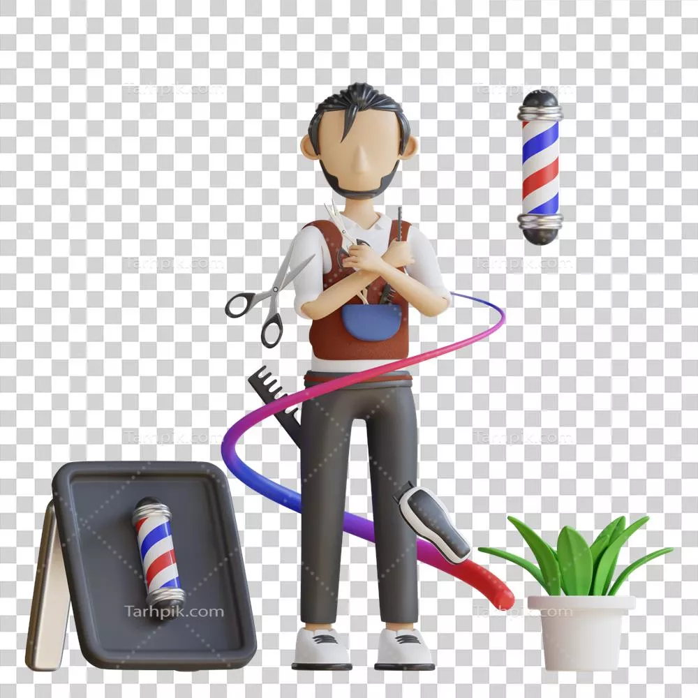 عکس دوربری تصاویر سه بعدی جذاب از شخصیت های مختلف در آرایشگاه