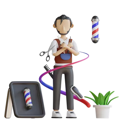 عکس دوربری تصاویر سه بعدی جذاب از شخصیت های مختلف در آرایشگاه